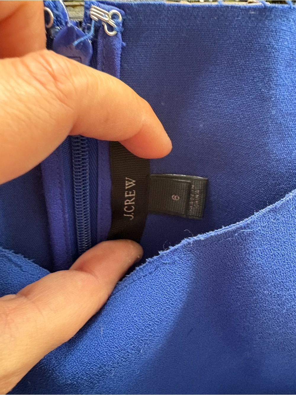 Blue J Crew Dress with Fancy Sleeve - Picture 3 of 3